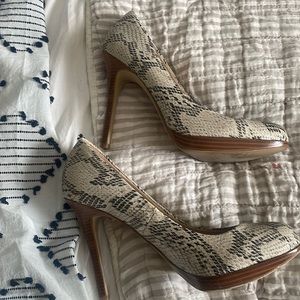 Women’s size 7 Colon Stuart Heels - snakeskin print